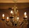 Art Deco French Wrought Iron Chandelier attributed to Gilbert Poillerat, 1950s 5