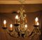 Art Deco French Wrought Iron Chandelier attributed to Gilbert Poillerat, 1950s, Image 5