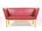 Two-Seater Red Leather Sofa, 1980s 1