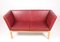 Two-Seater Red Leather Sofa, 1980s 7