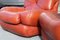 Lounge Chairs in Cognac Bubble Leather, Italy, 1970s, Set of 2, Image 10