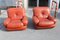 Lounge Chairs in Cognac Bubble Leather, Italy, 1970s, Set of 2 4