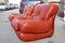 Lounge Chairs in Cognac Bubble Leather, Italy, 1970s, Set of 2 8
