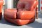 Lounge Chairs in Cognac Bubble Leather, Italy, 1970s, Set of 2, Image 6