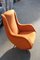 Fauteuil en Velours Orange par Aldo Mordelli pour ISA, Italie, 1950s 8