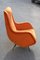 Sillón italiano de terciopelo naranja de Aldo Mordelli para ISA, años 50, Imagen 9