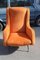 Fauteuil en Velours Orange par Aldo Mordelli pour ISA, Italie, 1950s 2