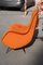 Italian Lounge Chair in Orange Velvet by Aldo Mordelli for ISA, 1950s, Image 7