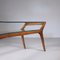 Italian Asymmetrical Wood and Glass Coffee Table, 1950s 10