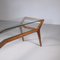 Tavolino da caffè asimmetrico in legno e vetro, Italia, anni '50, Immagine 20