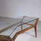 Asymmetrischer italienischer Couchtisch aus Holz & Glas, 1950er 3