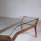 Italian Asymmetrical Wood and Glass Coffee Table, 1950s, Image 3