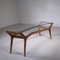 Italian Asymmetrical Wood and Glass Coffee Table, 1950s 6