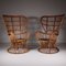 Armchairs with Wicker Structure by Lio Carminati, 1950s, Set of 2, Image 9