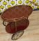 Serving Cart in Brass, Resopal and Rosewood, 1960s 4