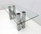 Mid-Century Modern Italian Steel and Glass Dining Table, 1980s, Image 3