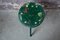 Green Metal Tripod Stool, 1950s 4