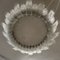 Lámpara de techo circular grande con hojas de vidrio atribuida a Ercole Barovier para Barovier & Toso, años 40, Imagen 4