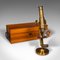 Instrument Scientifique Microscope d'Érudit Antique avec Boîtier en Laiton, Angleterre, 1920 5