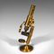 Antique English Brass Cased Scholar's Microscope Scientific Instrument, 1920 7