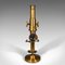 Antique English Brass Cased Scholar's Microscope Scientific Instrument, 1920 3