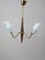 Vintage Suspension Lamp in Opaline Glass, 1960s, Image 1
