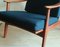 Danish Lounge Chair with Blue-Green Cushions, 1960s 2