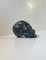 Sculpture of a Human Skull, 1950s, Bronze Cast with Silver Plating, Image 1