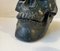 Sculpture of a Human Skull, 1950s, Bronze Cast with Silver Plating 5