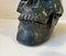 Sculpture of a Human Skull, 1950s, Bronze Cast with Silver Plating, Image 5