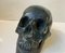 Sculpture of a Human Skull, 1950s, Bronze Cast with Silver Plating 7