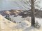Paul Schuler, Verschneite Landschaft am Morgen, 1920er, Öl auf Leinwand 7
