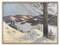 Paul Schuler, Verschneite Landschaft am Morgen, 1920er, Öl auf Leinwand 1