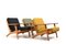 GE-290 Sessel von Hans J. Wegner für Getama, 1950er, 3er Set 2