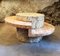 Round Coffee Table in Travertine Veneer from Maitland-Smith, 1970s 1