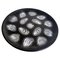 Large Oyster Plate in Black and White Ceramic attributed to Elchinger, France, 1960s, Image 1