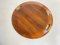 Fuente o bandeja redonda de madera, Denmar, años 60, Imagen 5