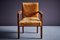 Art Deco Sessel mit Bezug aus Eiche & Senf, Frankreich, 1940er 9