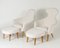 Vintage Adam and Eve Lounge Chairs & Ottomans by Kerstin Hörlin-Holmquist, 1950s, Set of 4 3