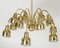 Modernist Brass Chandelier by Hans Bergström, 1940s 4