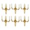 Gilded Bronze Wall Sconces with Swans, France, 20th Century, Set of 6, Image 1