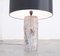 Brutalist White Ceramic Table Lamp by Willy Meysmans 8