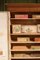 Cedar 2-Door Cupboard with Cigar Boxes, 1920s, Set of 16, Image 9