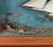 Victorian Framed Diorama 3-Masted Ship and Paddle Steamer, 1890s 4