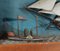 Victorian Framed Diorama 3-Masted Ship and Paddle Steamer, 1890s 5