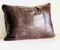 Vintage Brown Leather Cushion, Image 1