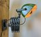 Industrial Green Enamel Scissor Wall Lamp, 1950s, Image 20