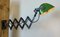 Industrial Green Enamel Scissor Wall Lamp, 1950s, Image 21