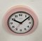 Vintage Pink East German Bakelite Wall Clock from Weimar, 1980s 4