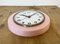 Vintage Pink East German Bakelite Wall Clock from Weimar, 1980s 17